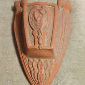 Antique Art Nouveau Peters and Reed Wall Vase, Very small chip on bottom, Rare